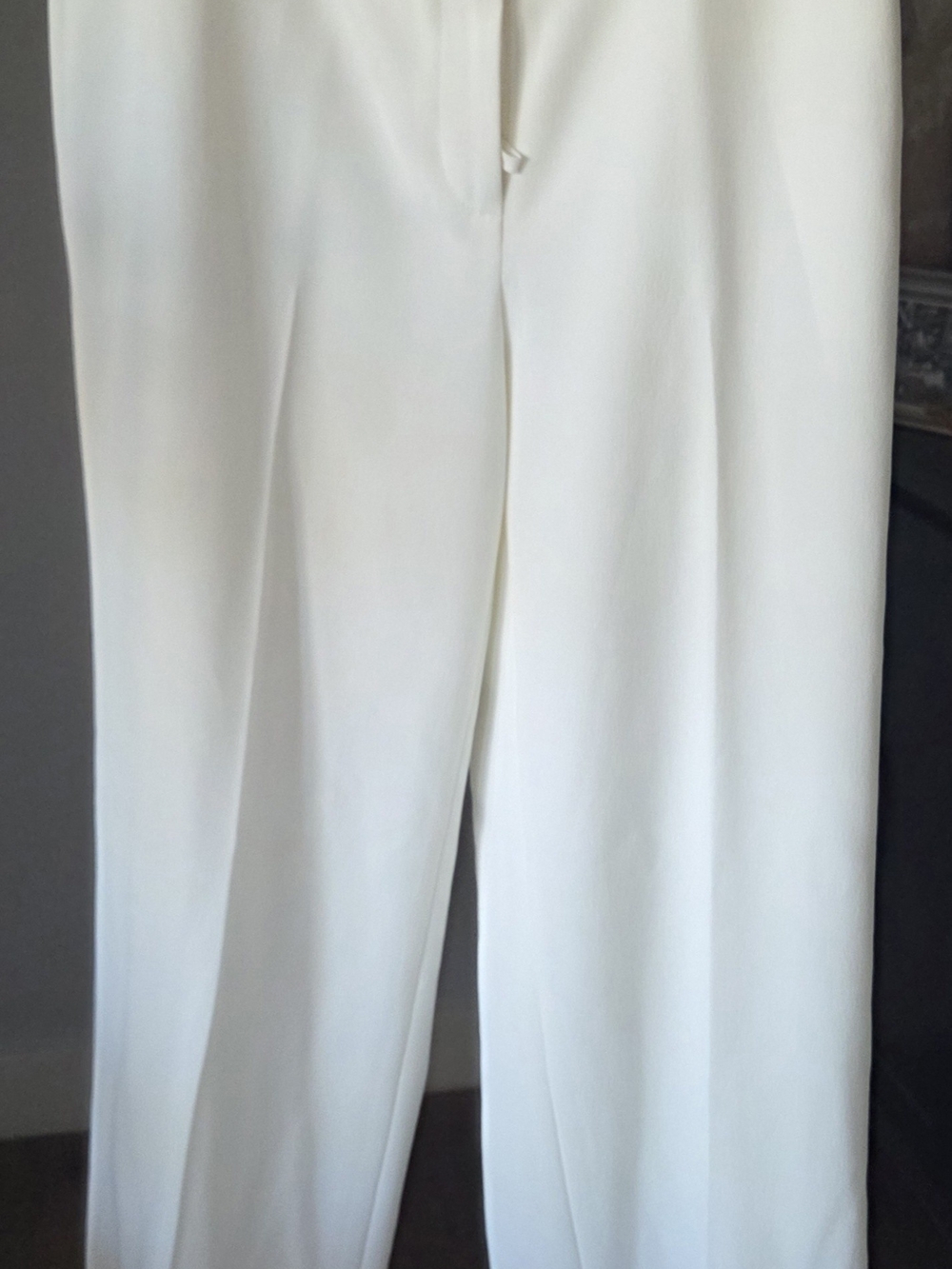 Kasper Women's Wide Front Wide Leg Dress Pants in White NWT